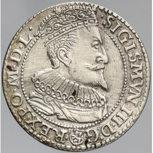 Polsko, Zikmund III. Wasa (1584-1632). VI groš 1596 Malbork. Kop.-1240