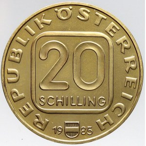 Rakousko, republika, 20 schilling 1985 200 Let diecéze. KM-2970.1