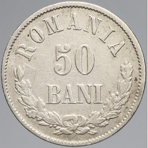 Rumunsko, 50 bani 1873. KM-9.