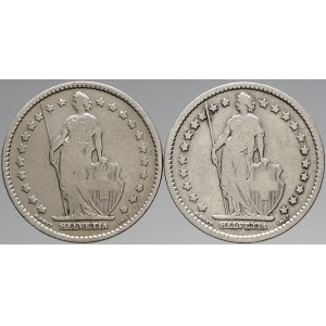 Švýcarsko, 1 frank 1887, 1899. KM-24