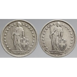 Švýcarsko, 1 frank 1908, 1909. KM-24