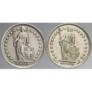 Švýcarsko, 1 frank 1945, 1947. KM-24