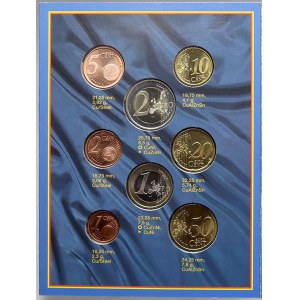 Evropa - sady oběhových mincí, Alandy - provincie Finska. 1 c. - 2 € 2005 finské oběžné euro mince...