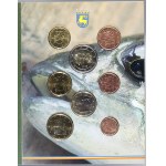 Evropa - sady oběhových mincí, Alandy - provincie Finska. 1 c. - 2 € 2008 finské oběžné euro mince...