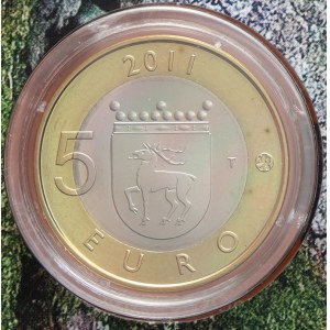 Evropa - sady oběhových mincí, Alandy - provincie Finska. 5 € 2011...