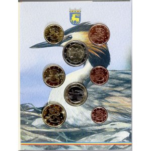 Evropa - sady oběhových mincí, Alandy - provincie Finska. 1 c. - 2 € 2013 finské oběžné euro mince. Poštovní známka...