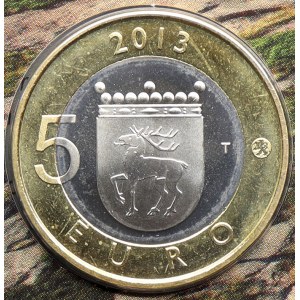 Evropa - sady oběhových mincí, Alandy - provincie Finska. 5 € 2013. Finsko...
