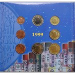 Evropa - sady oběhových mincí, Belgie. 1 c. - 2 € 1999, 2000, 2001. Euro intro set...