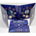 Evropa - sady oběhových mincí, Benelux. Společné vydání Belgie, Nizozemska a Lucemburska v jedné sadě. 1 c. - 2 € 2007...