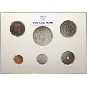Evropa - sady oběhových mincí, Dánsko. Sada oběhových mincí 1979 (5 øre - 10 Kor.), orig...