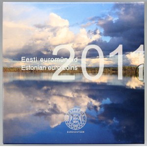 Evropa - sady oběhových mincí, Estonsko. 1 c. - 2 € 2011. Papírový přebal