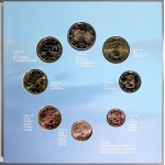 Evropa - sady oběhových mincí, Finsko. 1c. - 2 € 1999, 2000, 2001. Tři ročníkové sady v jednom přebalu...