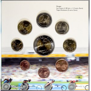 Evropa - sady oběhových mincí, Finsko. 1c. - 2 € 2006. Obsahuje 2 € na 60 let OSN a 50 let členství Finska v OSN...