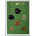 Evropa - sady oběhových mincí, Guernsey. 1/2 p. - 50 p. 1979...