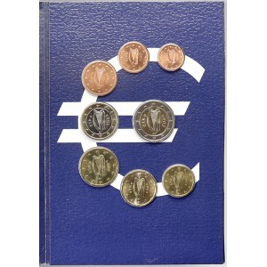 Evropa - sady oběhových mincí, Irsko. 1 c. - 2 € 2003. Papírový přebal