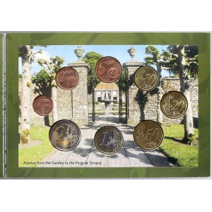 Evropa - sady oběhových mincí, Irsko. 1 c. - 2 € 2005 Heywoodské zahrady. Papírový přebal