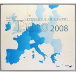 Evropa - sady oběhových mincí, Kypr. 1c. - 2 € 2008. Papírový přebal
