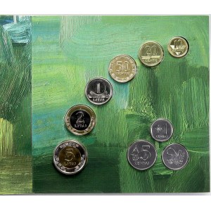 Evropa - sady oběhových mincí, Litva. Sada oběhových mincí 2009 (1 c. - 5 L), orig. papírový obal banky (vydáno 5000 ks...