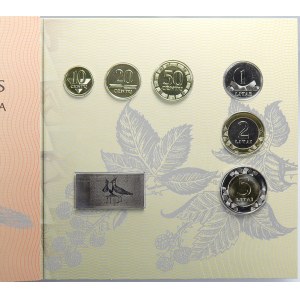 Evropa - sady oběhových mincí, Litva. Sada oběhových mincí 2012 (10 c. - 5 L + žeton), orig. papírový obal banky ...