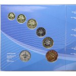 Evropa - sady oběhových mincí, Litva. Sada oběhových mincí 2014 (10 c. - 5 L + žeton) - NATO, orig...