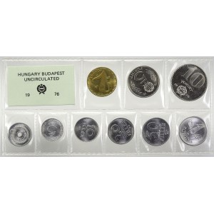 Evropa - sady oběhových mincí, Maďarsko. Sada oběhových mincí 1976 (2 fill. - 10 Ft.), orig...