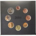 Evropa - sady oběhových mincí, Portugalsko. 1c. - 2 € 2004. Papírový přebal