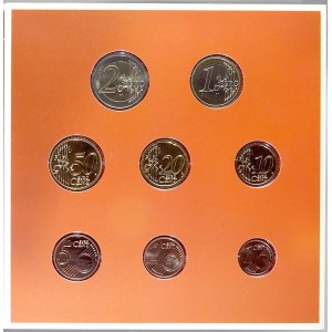 Evropa - sady oběhových mincí, Rakousko. 1c. - 2 € 2004. Papírový přebal