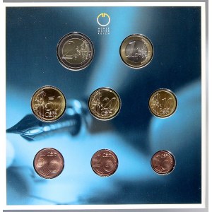 Evropa - sady oběhových mincí, Rakousko. 1c. - 2 € 2007. 2 € římská smlouva. Papírový přebal...