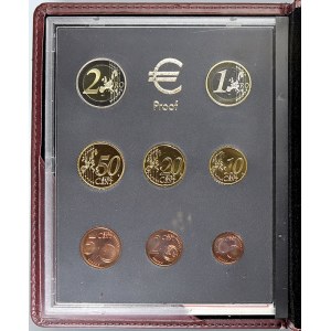 Evropa - sady oběhových mincí, Rakousko. 1c. - 2 € 2006. Koženkový přebal, papírová krabice...