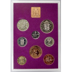 Evropa - sady oběhových mincí, Velká Británie. 1/2 p. - 1/2 crown 1970. Žeton mincovny...
