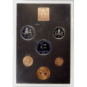 Evropa - sady oběhových mincí, Velká Británie. 1/2 p. - 50 p. 1978. Žeton mincovny...