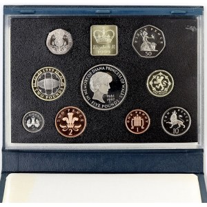 Evropa - sady oběhových mincí, Velká Británie. Sada oběhových mincí 1999 (1 c. - 2 libra + jub...