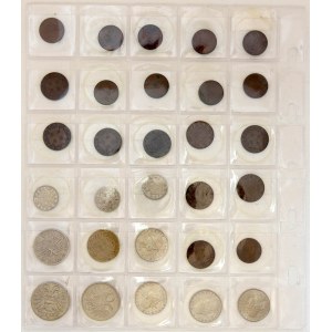 Evropa - konvoluty, Rozpracovaná sbírka oběžných mincí Rakouska 1 gr. - 1 Sch., různé