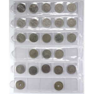 Evropa - konvoluty, Lot 45 ks mincí Švédska v listech ze zásobníku