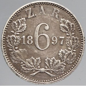 Jihoafrická republika, 6 pence 1897. KM-4