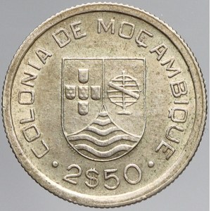 Mozambik, 2 ½ escudo 1935. KM-61