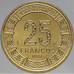 Rovníková Guinea, 25 Fr. 1985. KM-60