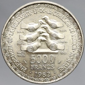 Západoafrické státy, 5000 frank 1982. KM-11