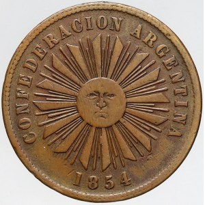 Argentina, 4 centavos 1854. KM-25