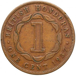 Belize - Britský Honduras, 1 cent 1937. KM-21