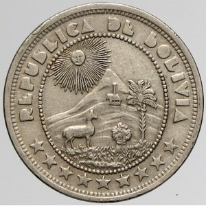 Bolívie, 10 centavos 1937. KM-180