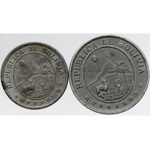 Bolívie, 10 centavos 1942, 20 centavos 1942. KM-179a, KM-183
