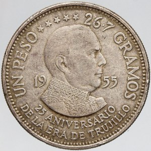 Dominikánská republika, 1 peso 1955. KM-23. hrana