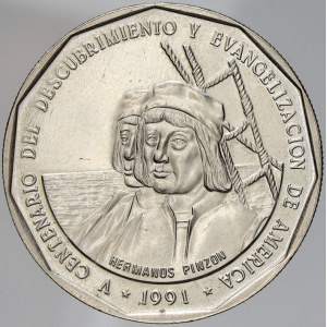 Dominikánská republika, 1 peso 1991. KM-81