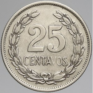 El Salvador, 25 centavos 1943. KM-136