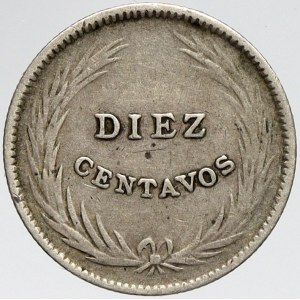 El Salvador, 10 centavos 1911. KM-122