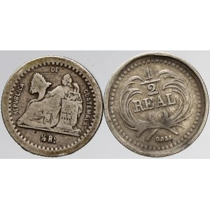 Guatemala, 1/2 real 1879, 1880. KM-147a, 152