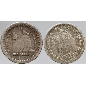 Guatemala, 1/2 real 1890, 1894. KM-155, 165
