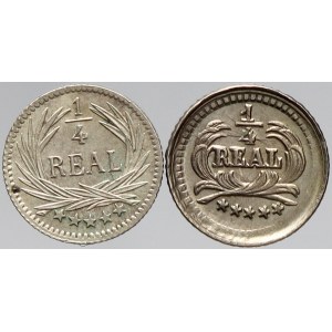 Guatemala, 1/4 real 1890, 1895. KM-158, 162