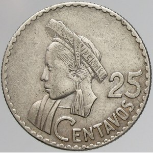 Guatemala, 25 centavos 1960. KM-263